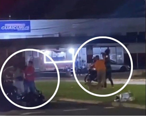 Vídeo: Idoso é agredido a capacetadas após causar acidente na Avenida Guaicurus