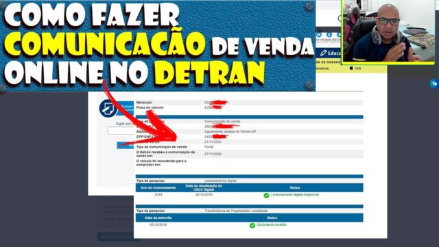Comunicação de venda pode ser feita sem custo pelo site do Detran
