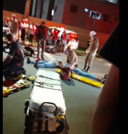 Vídeo: Motorista bêbado atropela motociclistas e deixa 4 em estado grave