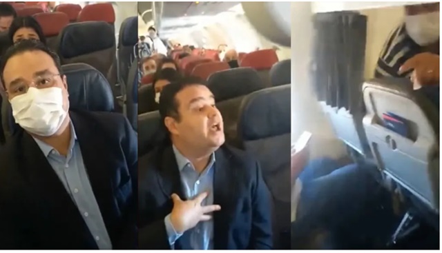 Vìdeo: Fábio Trad discute com bolsonaristas em avião