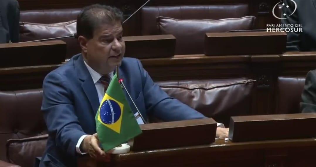 Senador Nelsinho Trad defende acordo comercial entre Mercosul e União Europeia em reunião do Parlasul