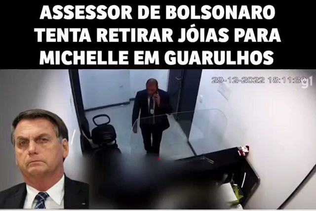VÍDEO: Assessor enviado por Bolsonaro tenta pegar joias na Receita Federal