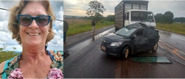 Morre Idosa que dirigia Prisma envolvido em acidente com caminhão na BR-080