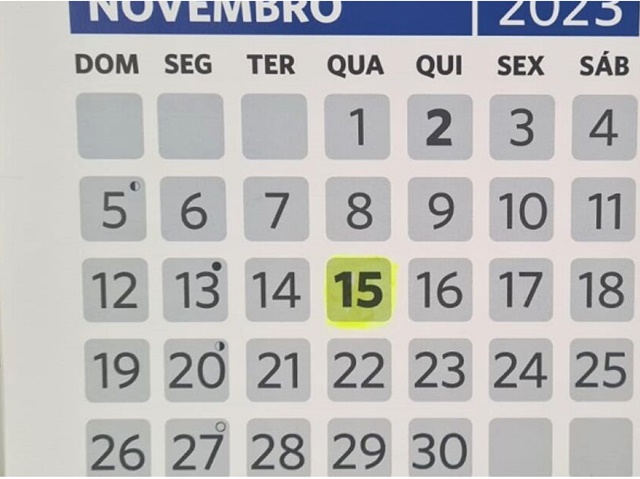 Confira o que abre e fecha no feriado de 15 de novembro