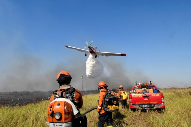 Participando da Operação de combate a incêndios no Pantanal, Sanesul já forneceu 1,5 milhão de litros de água